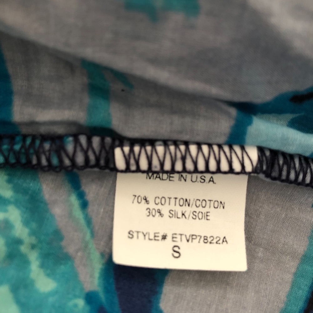 Ella Moss cotton/silk ruffle neck sleeveless top S - Picture 6 of 6